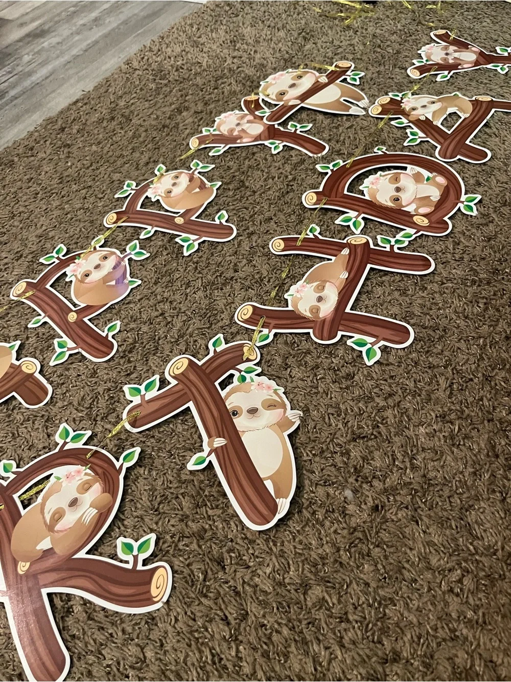 Happy Birthday Sloth decoration Lot